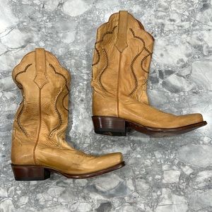 Dan Post tan cowboy boots